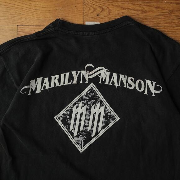 Vintage 2003 Marilyn Manson Band T-Shirt in Black‎ Goth Punk Grunge Festival Fan - Picture 9 of 9